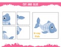 Cut and glue worksheet. Game for kids. Education developing worksheet