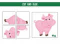 Cut and glue worksheet. Game for kids. Education developing worksheet