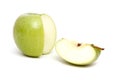 Cut green apple Royalty Free Stock Photo