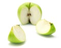 Cut green apple Royalty Free Stock Photo