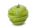 Cut green apple Royalty Free Stock Photo