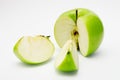 Cut green apple Royalty Free Stock Photo