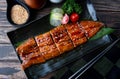 Cut grilled Japanese eel. Royalty Free Stock Photo