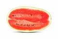 Cut half of fresh watermelon isolated on white background with clipping path Royalty Free Stock Photo