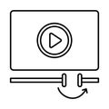 Cut Half Glyph Style vector icon which can easily modify or edit