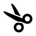 Cut vector glyph flat icon Royalty Free Stock Photo