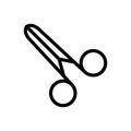 Cut vector thin line icon