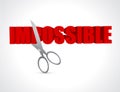 cut impossible to possible concept Royalty Free Stock Photo