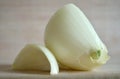 Cut off, broken piece of peeled onion