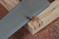 Cut off the excess dowel