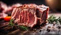 Cut off piece of cooked meat Royalty Free Stock Photo