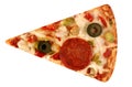 Cut off slice pizza isolated Royalty Free Stock Photo