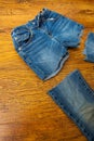 Cut old jeans Royalty Free Stock Photo