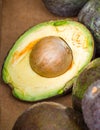 Cut open avocado food image