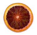 Cut orange isolated on white background close up Royalty Free Stock Photo