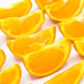 Cut orange slices fresh and juicy. Collection, healthy. Royalty Free Stock Photo