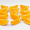 Cut orange slices fresh and juicy. Collection, healthy. Royalty Free Stock Photo