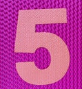 Multicolored Rubber Digit Number Five Royalty Free Stock Photo