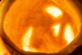 Cut out empty halloween jack-o-lantern pumpkin sun reflection Royalty Free Stock Photo