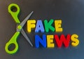 Cut out fake news Royalty Free Stock Photo