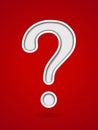 Cut out hole question mark Royalty Free Stock Photo