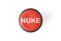 Cut Out of Red Circular Nuke Launch Push Button Royalty Free Stock Photo