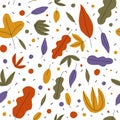 Cut out simple leaves seamless pattern design