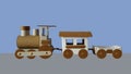 Cut out Small cardboard train