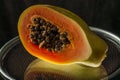 Cut papaya