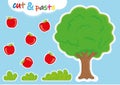 cut and paste activities for kindergarten, preschool cutting and pasting worksheets Royalty Free Stock Photo