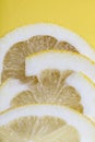 cut into pieces juicy and delicious sour yellow lemon