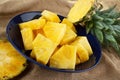 Cut pineapple Royalty Free Stock Photo