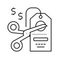 cut price line icon vector illustration Royalty Free Stock Photo