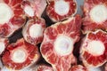 Cut raw oxtails .Food background Royalty Free Stock Photo