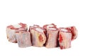 Cut raw oxtails isolated on a white Royalty Free Stock Photo