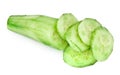 Cut ripe cucumber