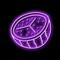 cut ripe watermelon neon glow icon illustration