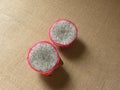 Cut White fleshed Dragon fruit