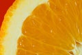 Cut slice of orange close-up Royalty Free Stock Photo