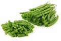 Cut small and slender green beans (haricot vert)