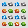 Cut Squares - Website and Internet Icons Royalty Free Stock Photo