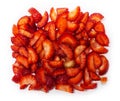 Cut strawberries Royalty Free Stock Photo