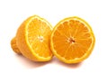 A Cut Sumo Orange on a White Background Royalty Free Stock Photo