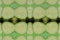 cut thin slices of vegetables, cucumber pattern background Royalty Free Stock Photo