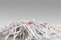 Cut up credit cards with Shredded Bills and Bank Statements Royalty Free Stock Photo