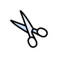 Cut vector color line  icon Royalty Free Stock Photo