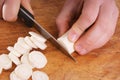 Cut vegetable to make a soup Royalty Free Stock Photo