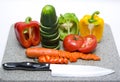 Cut vegetables Royalty Free Stock Photo