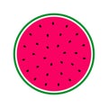 Cut watermelon. Pink pulp and green rind