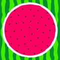 Cut watermelon. Pink pulp and green rind